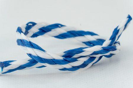 Blue and white ski rope